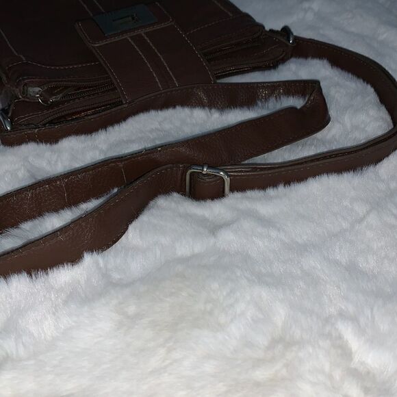 Tignanello Fine Leather Crossbody Brown Medium - Picture 10 of 10